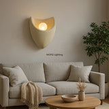 2026 Latest Nordic Lamps Middle-aged Style Wabi Sabi Style Coffee Shop Creamy Wall Lamp Resin Bedside Reading Light Home Decor