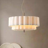 Japanese Wabi-Sabi Silk Fabric Pendant Light - Cloth Hanging Ceiling Chandelier Lamp Fixture for Living Room, Dining Room & Bedroom Decor