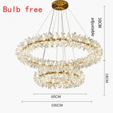 2025 New Crystal Flower Ceiling Chandelier Led Luxury Indoor Lighting Home Decoration For Living Room Bedroom Restaurant G4 Bulb
