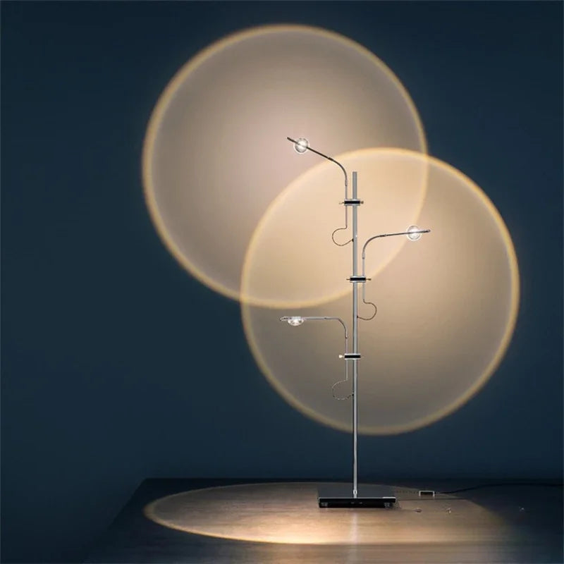 Multi-head and Shadow Dawn Sunset Projection Atmosphere Light Luxury Internet Celebrity Decorative Floor Lamps Personality