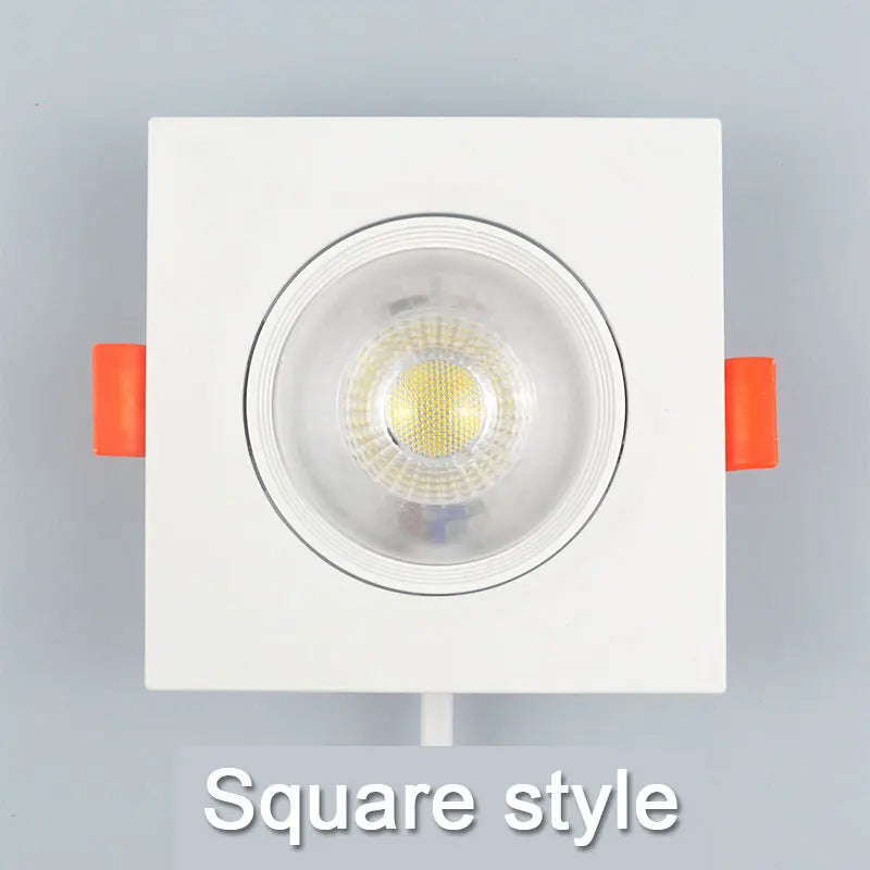 Embedded LED downlight Angle adjustable ceiling light spotlights 3W 5W 7W 9W 12W rotating AC220V 110V indoor lighting