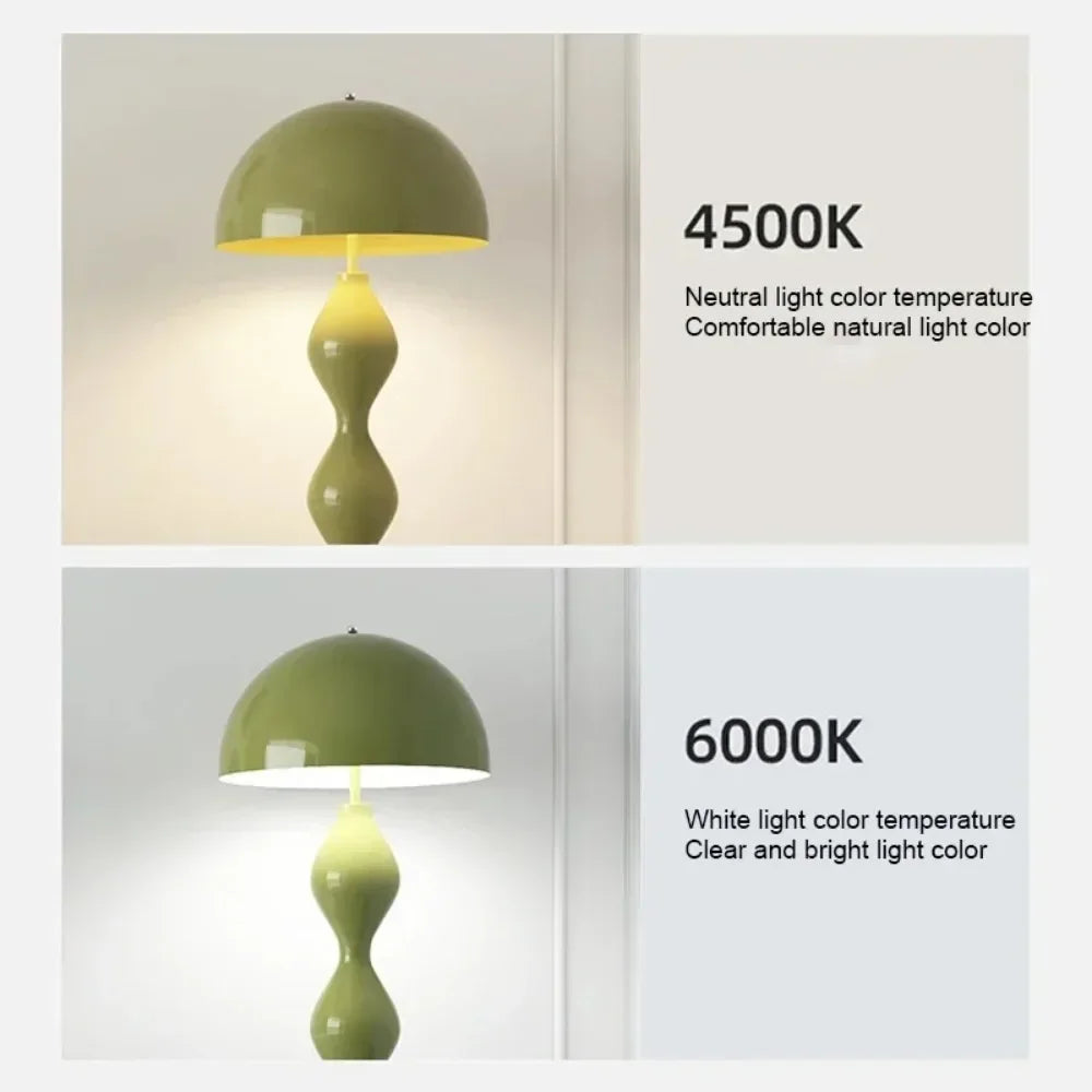 Macaron Creative Mushroom Lamp Living Room Sofa Side Led Floor Lamps Bedroom Bedside Light Senior Sense Of Vertical Lights