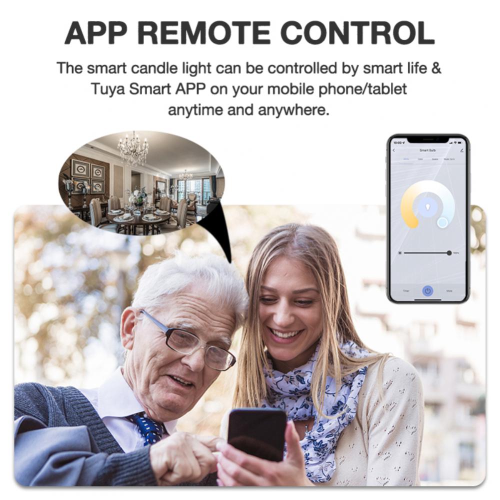 Kedia Tuya E14 Smart ZigBee WiFi Candle Light Bulb European Light Bulbs RGB LED WW Lamp Via Smart Life Alexa Google Home Alice