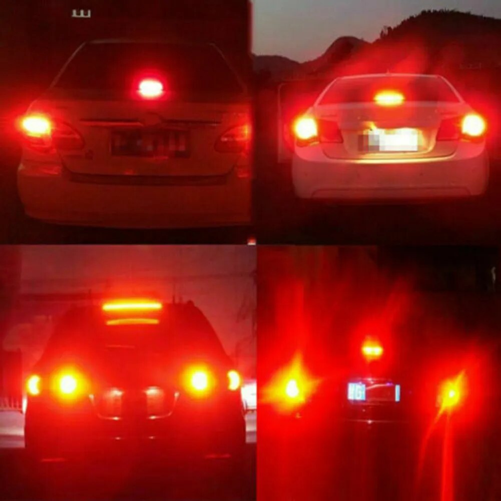 2Pcs Red Strobe Flashing Blinking LED Lamp Fits For Honda Civic Brake Tail Light Automobiles Light Accessories