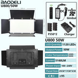 U800 LED Photo Studio Light For Tiktok Youbute Game Live Video Lighting 40W/50W Portable Video Recording Photography Panel Lamp