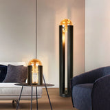 Luxury Black Iron LED Floor Lamp - Nordic Minimalist Standing Light & Desk Lamp Fixture for Living Room, Hotel & Bedroom Bedside