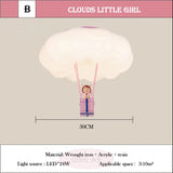 Princess Room Girl Bedroom Ceiling Lights Pink Girl Cloud Light LED Romantic Warm Baby Room Children's Room Ceiling Lamps