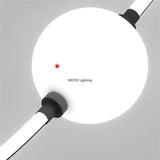 Modern Glass Ball Chandelier Living Room Decor Led Curve Dimmable Staircase Light Villas Loft Dinning Table Nordic Hanglamp