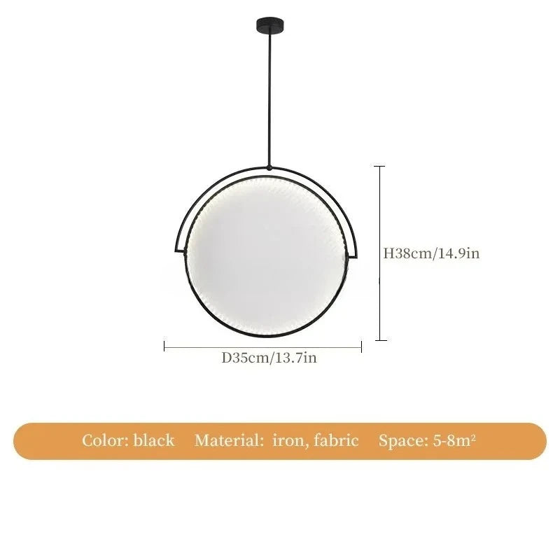 Nordic Restaurant Pendant Lights Creative and Personalized Dining Table Lights Modern and Minimalist Art Fabric Pendant Lamps