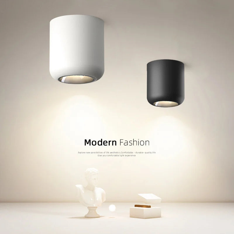 Deep Anti-glare Dimmable LED Downlight COB Surface Mounted Ceiling Spotlights Living Lamp Nordic Lighting For Kitchen Spot Light