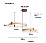 Wabi-sabi Natural Stone Pendant Light - Travertine Ring Suspension Luminaire