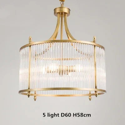 Modern Copper Led E14 Chandelier Glass Tubes Round Gold Metal Pendant Chandelier Lighting 2 Models On Sales Hanging Lamp Fixture