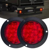 Universal Round LED Rear Tail Lights - 12V 24V Turn Signal Brake Stop Reverse Lamp