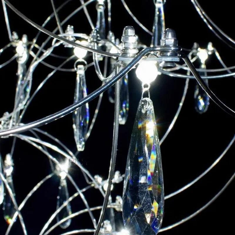 Modern Crystal Led Pendant Lights Living Room Dining Bedroom Hanging Lamp For Ceiling Firefly Lustre Decor Suspension Chandelier