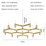 Modern Luxury Foyer G9 Led Chandelier Lustre Metal Pendant Chandelier Lighting Stairs Hanging Lamp Deco Led Indoor Light Fixture