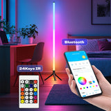 Smart RGB+CCT LED Floor Lamp - 103cm 360° Round Tube 5V USB Corner Light