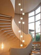 LED Minimalist Style Chandelier Hanging Stairs Pendent Lamp Designer Living Room Kitchen Bedroom Pendant Light Indoor Lighting