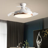 Modern Led White Ceiling Fans With Light Low Floor 36inch 42 Inch Remote Control DC Motor 36W Simple Fans Lighting Living Room