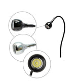 3W Metal Led Book Light USB Powered with Flexible Gooseneck White/Black Shell Portable Reading Lamp for Bedroom,Laptop