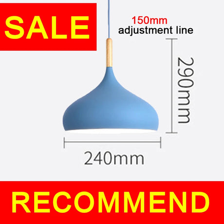 Multi Color Luster Pendant Lights Dia 16/17/24cm Restaurant Wood Hanging lighting Light Fixtures Modern E27 LED Loft Hang lamp