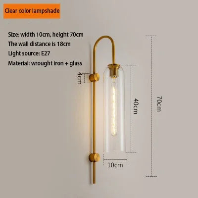 Modern Designer Glass LED Wall Lamp Bedroom Bedside Living Room Restaurant Staircase Bar Indoor Lighting Decors Light Fixtures