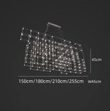 Nordic Restaurant Pendant Light Modern Simple LED Starry Sky Atmospheric Luxurious Creative Straight Strip Light
