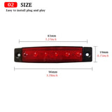 10PCS 12v LED Side Lights Trailer Warning Rear Lamp Parking Lights Led Spotlights for 24v Truck Accessories Red