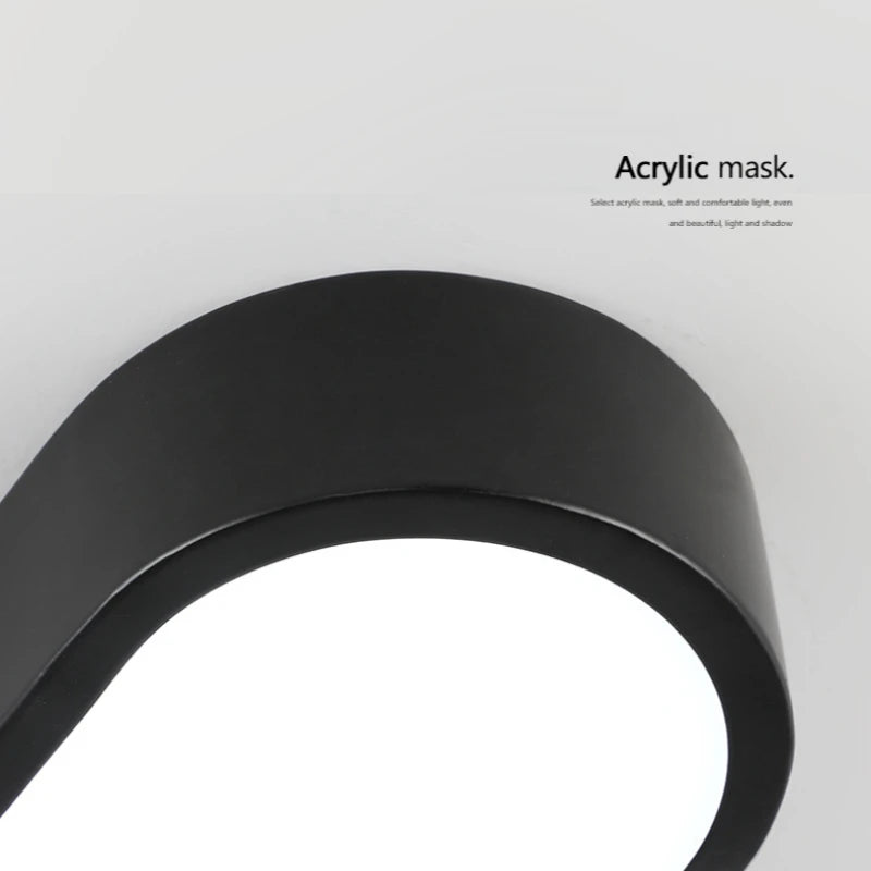 SANDHYA Modern Led ceiling Lamps Black White Acrylic Corridor Ceiling Lights for Dining Living Room Bedroom Home Decor Fixture