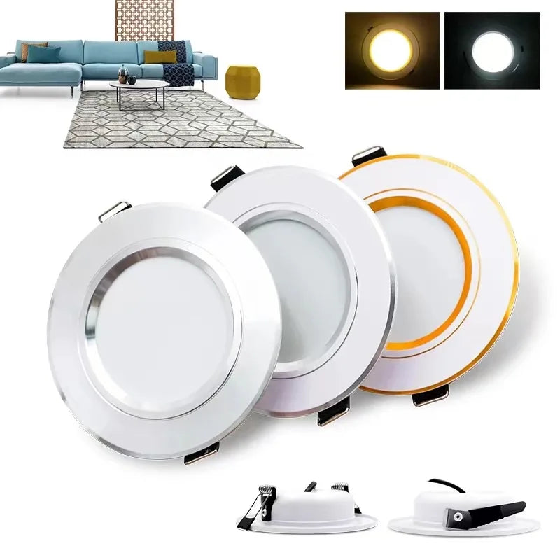 Led downlight 5W 9W 12W 15W 18W LED ceiling lamp 220V LED ceiling lamp embedded downlight circular LED spotlights room lighting