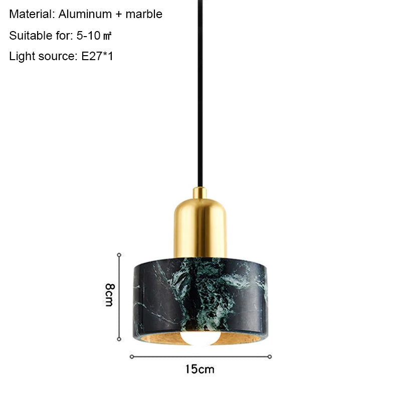 Modern Minimalist Marble Dining Room Chandelier Living  Bedroom   Decoration Led Pendant Lighting For Home