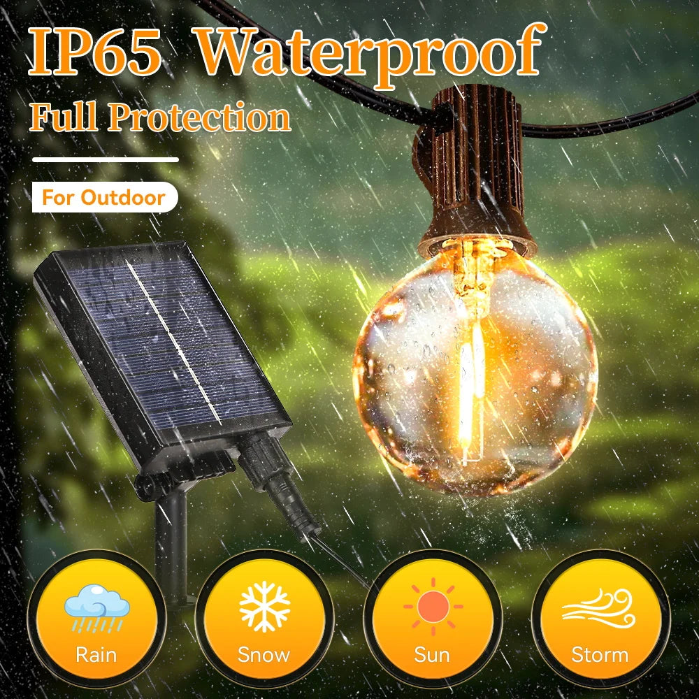 Outdoor Solar Fairy String Lights - Waterproof LED Garden Decorative Lighting