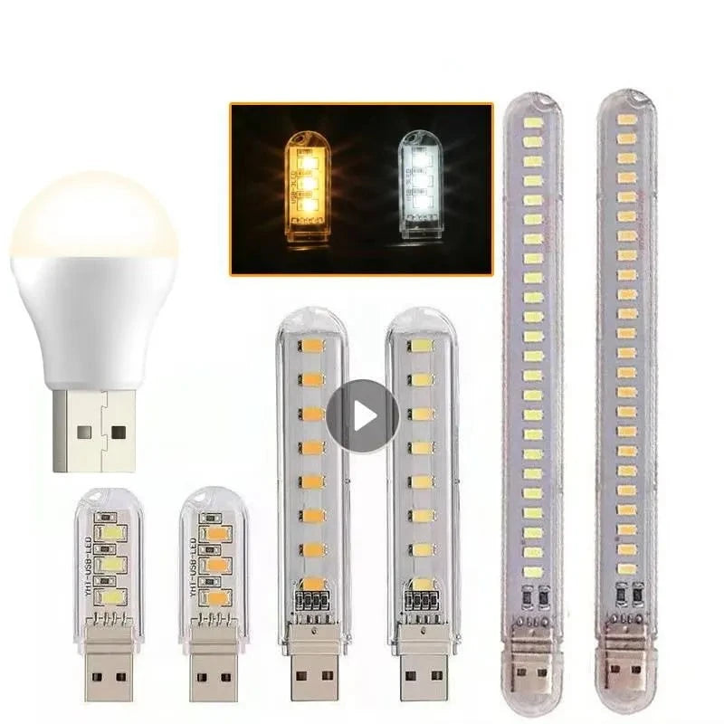 Mini USB Book Lights Portable USB LED Lamps DC 5V Ultra Bright Reading Lamp For Power Bank Camping PC Laptops USB Night Lights