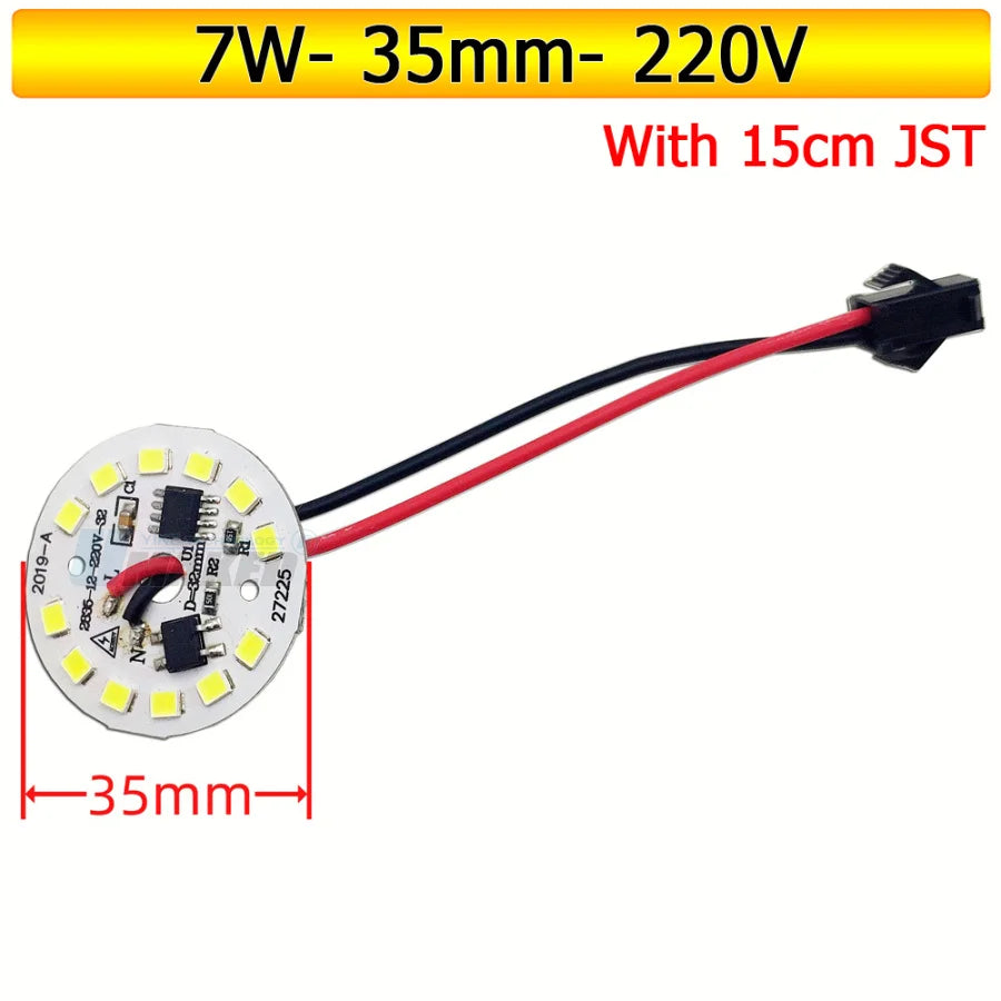 10-Pack AC 220V LED PCB Aluminum Plate - Integrated IC Driverless Light Board