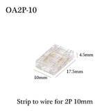 COB LED Wire Connector 5 8 10mm Connection Solderless Mini Buckle FCOB RGB CCT LED Strip Lights 2 3 4 Pin No Dark Area Connector