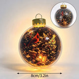 Glowing Christmas Snow Globe Christmas Decorations 2026 Xmas Tree Santa Christmas Bell Christmas Accessories Navidad Gifts