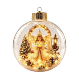Transparent Christmas Hanging Ball LED Lights Santa Claus Christmas Tree Decor Snowman Tree Xmas Tree Ornaments Christmas Tree