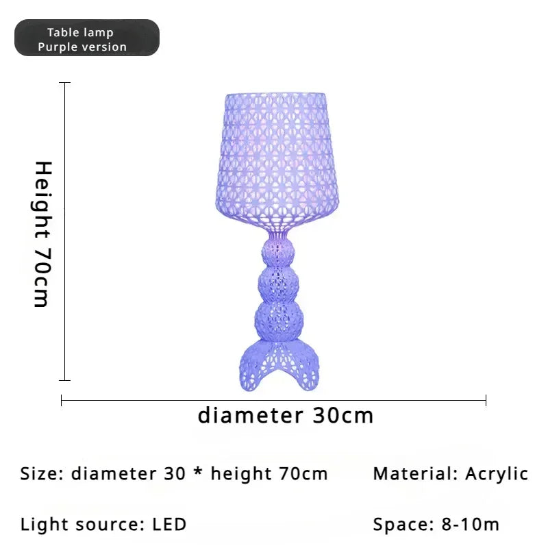 Italian Kartell living room floor lamp designer,artistic decoration,hollowed out internet famous ornament,ins style bedroom lamp