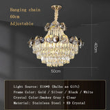 2025 Modern Large Luxury Living Room Chandeliers for Staircase Designer Crystal Pendant Lamps Home Decor Lighting Lustre Fixture