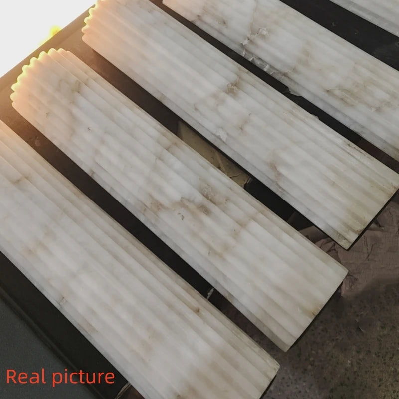 Creative Real Marble LED Wall Lamp - Luxury Art Deco Stone Sconce
