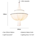 Japanese Retro Wabi Sabi Cloth Chandelier Living Dining Bedroom Decoration Home Pendant Lights Room Decor Lamps Indoor Fixtures
