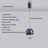 Modern Adjustable Angle LED Round Pendant Light - Stretchable Minimalist Chandelier Lamp for Bedroom Bedside, Dining & Home Decor