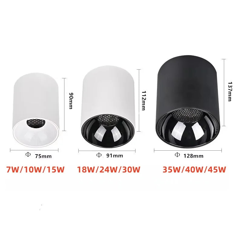 Modern minimalist dimmable honeycomb surface mounted anti-glare LED down light COB ceiling kitchen living room interior lighting