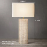 2025 French Designer Stone Table Lamps Classic Desk Light Bedroom Bedside Decoration Lamp Fabric Home Decor Items