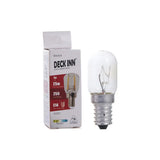 2-Pack 15W E14 High-Temperature Incandescent Bulbs (300°C) - Clear Glass Pygmy Light Bulbs for Ovens, Refrigerators & Salt Lamps