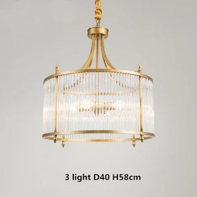 Modern Copper Led E14 Chandelier Glass Tubes Round Gold Metal Pendant Chandelier Lighting 2 Models On Sales Hanging Lamp Fixture