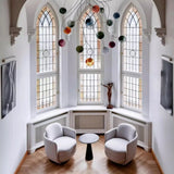 Italian Designer Glass Ball Pendant Light Dimmable Home Decoration Dining Room Pendant Lamp Round Large Stairwell Light Fixture
