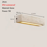 outdoor wall lamp Wabi Sabi Style Decorative Wall Sconce Lamp Apartment Bedroom Living Room Background Natural Stone Wall Lights