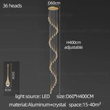 Crystal Chandelier Modern Villa Living Room Chandelier Hanging Lamp LED Crystal Lamp Exhibition Hall Staircase Pendant Lamp