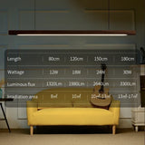 Nordic Wood Pendant Lights LED Modern Hanging Lamps Dining Living Room Kitchen Office Shop Long Strip Celling Lamp Home Decor