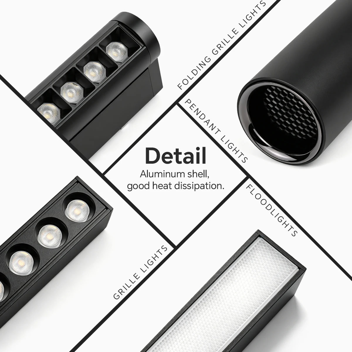 LED Magnetic Track Light Grille Flood Lamp Modern Embedded Flexible Linear Fixture LED Spotlight 3 Color CCT Ceiling Indoor Livi